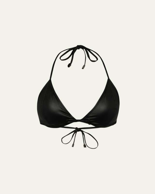 Luxe Leather Annabelle Triangle Bikini Top